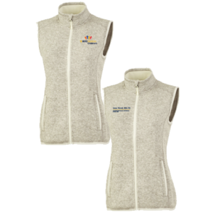 Ladies Charles River Womens Pacific Heathered Vest -- Oatmeal Heather