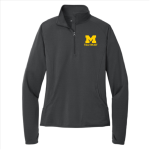 Ladies Sport Tek Sport Wick Stretch Half Zip Pullover -- Charcoal Grey