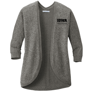 Ladies Port Authority Ladies Marled Cocoon Sweater -- Warm Grey Marl