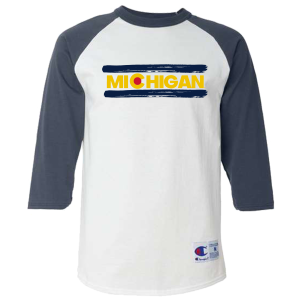 Men/Unisex Champion Baseball Shirt -- White/ Navy