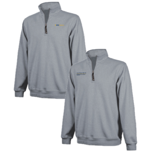 Men/Unisex Charles River Crosswind Quarter Zip Sweatshirt -- Oxford Heather