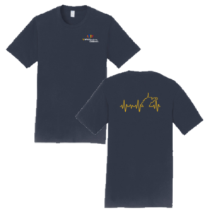 EKG State Design - Men/Unisex Port and Company Fan Favorite Tee -- Deep Navy