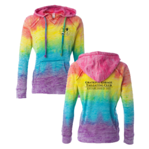 Ladies MV Sport Courtney Burnout V-Notch Sweatshirt -- Rainbow Stripe