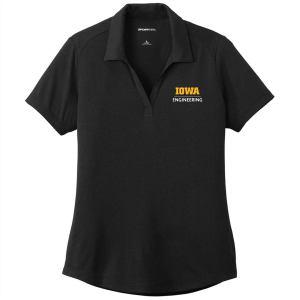 Ladies Sport-Tek Ladies PosiCharge Tri-Blend Wicking Polo -- Black Triad Solid