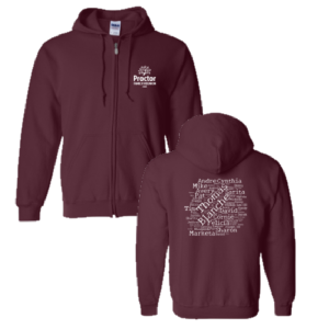 Men/Unisex Gildan Full Zip Hooded Sweatshirt -- Maroon