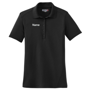 Ladies Sport-Tek Dry Zone Raglan Accent Polo -- Black