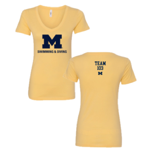 Team 103 - Ladies Next Level Soft Ideal V-Neck Tee -- Banana Cream