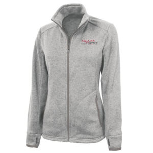 Charles River Ladies Heathered Fleece Jacket -- Light Grey Heather