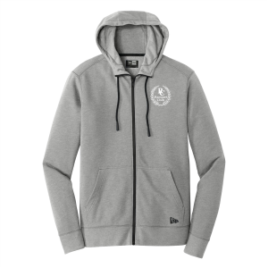Mens Unisex New Era Tri Blend Fleece Full Zip Hoodie -- Shadow Grey Heather