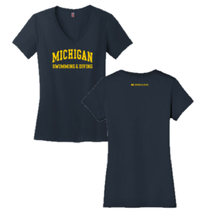 Ladies District Made Soft Perfect Weight V-Neck Tee -- New Navy