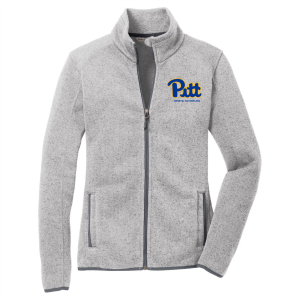 Ladies Port Authority Ladies Sweater Fleece Jacket -- Grey Heather