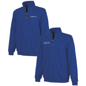 Men/Unisex Charles River Crosswind Quarter Zip Sweatshirt -- Royal