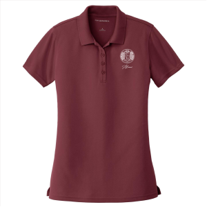 Ladies Port Authority Ladies Dry Zone UV Micro Mesh Polo (Burgundy/White)