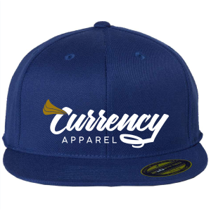 Embroidered Men/Unisex Flat Bill Hat -- Royal