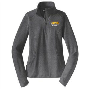Ladies Sport Tek Ladies Sport Wick Stretch Half Zip Pullover -- Charcoal Grey Heather