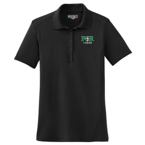 Ladies Sport-Tek Dry Zone Raglan Accent Polo -- Black