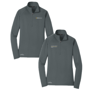 Ladies Eddie Bauer Ladies 1/2-Zip Base Layer Fleece -- Iron Gate