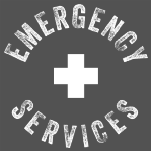 Emergency Services Design - Men/Unisex Gildan Heavy Cotton Longsleeve Basic T-Shirt -- Charcoal