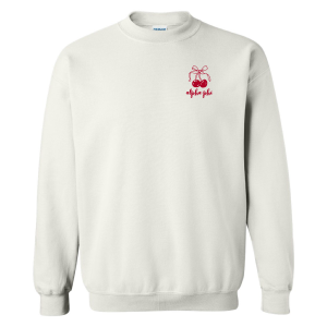 Gildan White Crew Neck Sweatshirt
