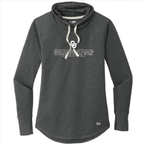 Ladies New Era Ladies Sueded Cotton Blend Cowl Tee -- Black Heather