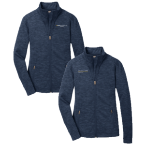 Ladies Port Authority Ladies Digi Stripe Fleece Jacket -- Navy
