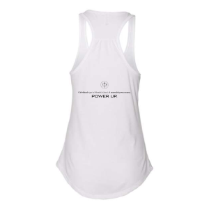 Ladies Next Level Ladies Gathered Racerback Tank -- White