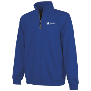 Men/Unisex Charles River Crosswind Quarter Zip Sweatshirt -- Royal