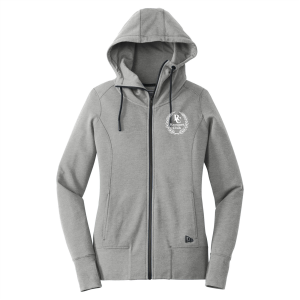 Ladies New Era Ladies Tri-Blend Fleece Full-Zip Hoodie -- Shadow Grey Heather