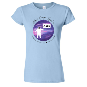 Ladies Gildan Ladies Fashion Fit T-Shirt -- Light Blue