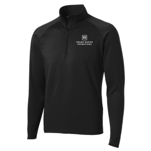 Men/Unisex Sport Tek Sport Wick Stretch Half Zip Pullover -- Black