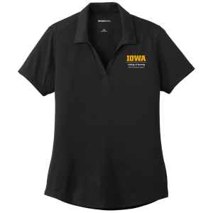 Ladies Sport-Tek Ladies PosiCharge Tri-Blend Wicking Polo -- Black Triad Solid