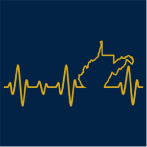 EKG State Design - Men/Unisex Gildan Heavy Cotton Longsleeve Basic T-Shirt -- Navy