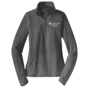Ladies Sport Tek Ladies Sport Wick Stretch Half Zip Pullover -- Charcoal Grey Heather