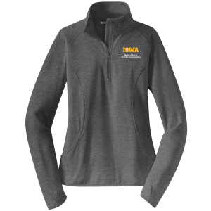 Ladies Sport Tek Ladies Sport Wick Stretch Half Zip Pullover -- Charcoal Grey Heather