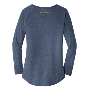 Ladies District Made Soft Perfect Tri Long Sleeve Tunic -- Navy Frost