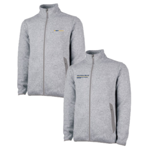 Men/Unisex Charles River Mens Heathered Fleece Jacket -- Light Grey Heather