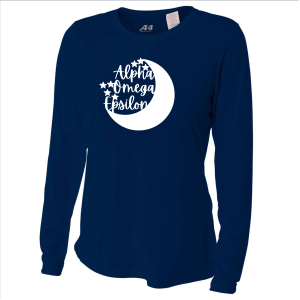 Ladies A4 Womens Long Sleeve Cooling Performance Crew -- Navy