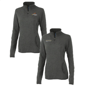 Ladies Charles River Womens Heathered Fleece Pullover -- Charcoal Heather