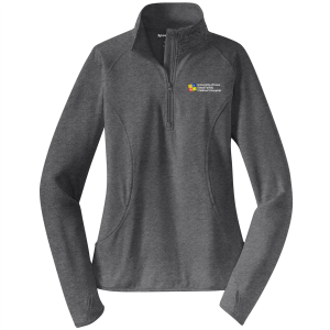 Ladies Sport Tek Ladies Sport Wick Stretch Half Zip Pullover -- Charcoal Grey Heather