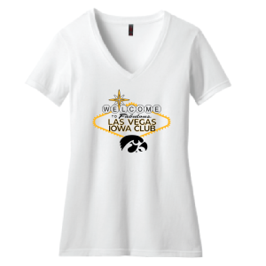 Ladies District Made Ladies Perfect Blend V-Neck Tee -- White