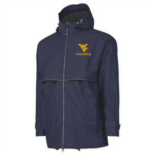 Men/Unisex Charles River New England Rain Jacket -- Navy / Grey