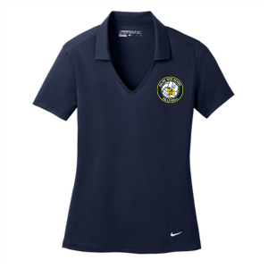 Ladies Nike Golf Dri Fit Vertical Mesh Polo -- Marine