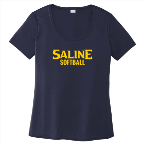 Ladies Sport-Tek Posi-UV Pro Scoop Neck Tee -- True Navy