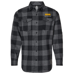 Men/Unisex Burnside Yarn Dyed Long Sleeve Flannel Shirt -- Black / Grey