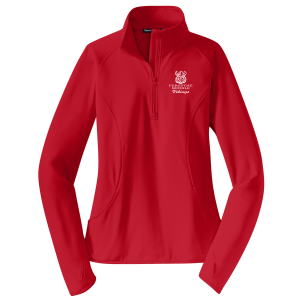 Ladies Sport Tek Sport Wick Stretch Half Zip Pullover -- True Red