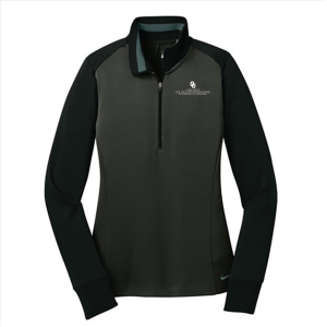 Ladies Nike Golf Ladies Dri-Fit Half Zip Cover Up -- Anthracite Heather / Black