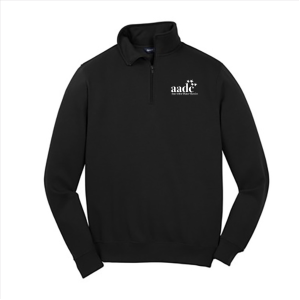 Men/Unisex Sport Tek Quarter Zip Sweatshirt -- Black