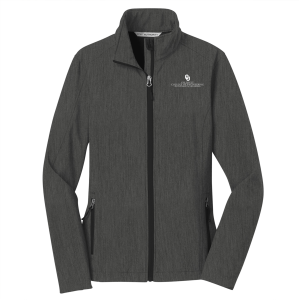 Ladies Port Authority Ladies Core Soft Shell Jacket -- Black Charcoal Heather