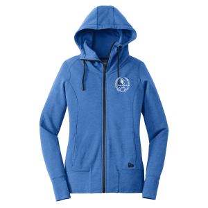 Ladies New Era Ladies Tri-Blend Fleece Full-Zip Hoodie -- Royal Heather