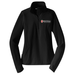 Ladies Sport Tek Ladies Sport Wick Stretch Half Zip Pullover -- Black